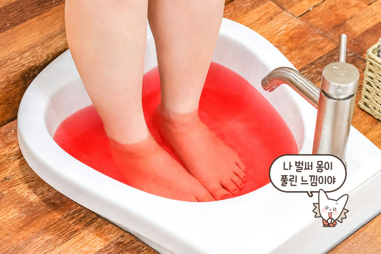 따뜻한 족욕으로 본격 관리 스타트🔥