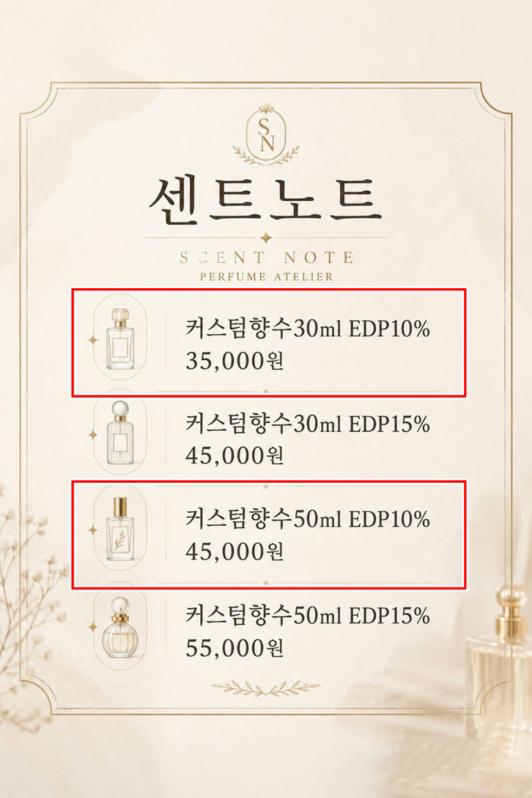 내 취향을 담은 커스텀 향수 만들기