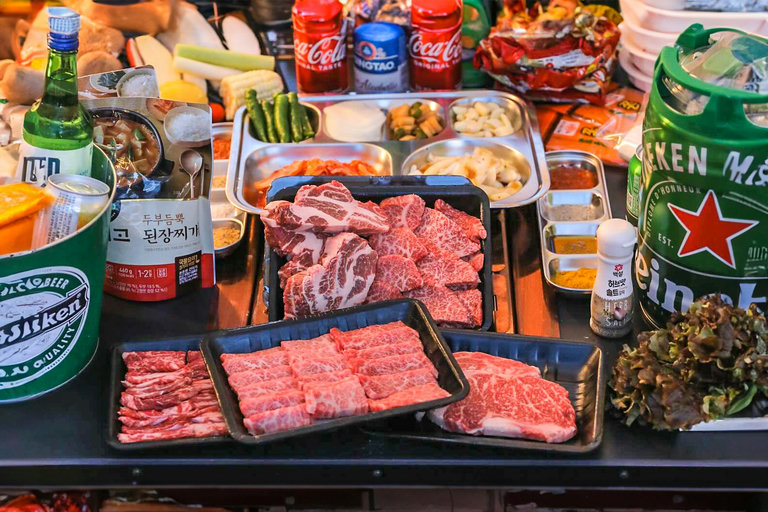 캠핑 분위기 뭐야? 색다른 고기 맛집!