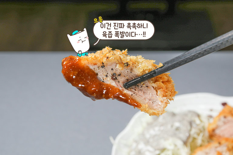 선홍빛 촉촉함이 살아있는 히레카츠 한 입 🌸