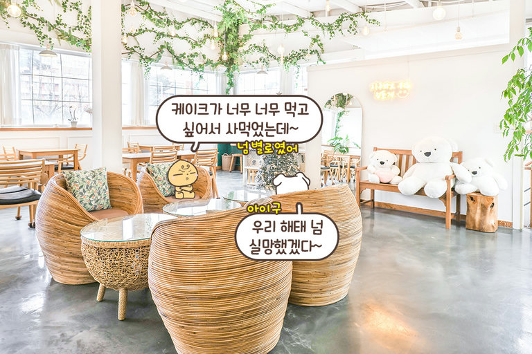 식물과 소품을 활용해 귀여운 매력이 있는 곳!