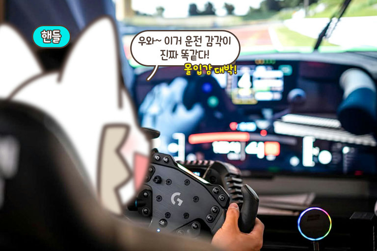 전문 장비로 즐기는 리얼한 주행 감각🌟