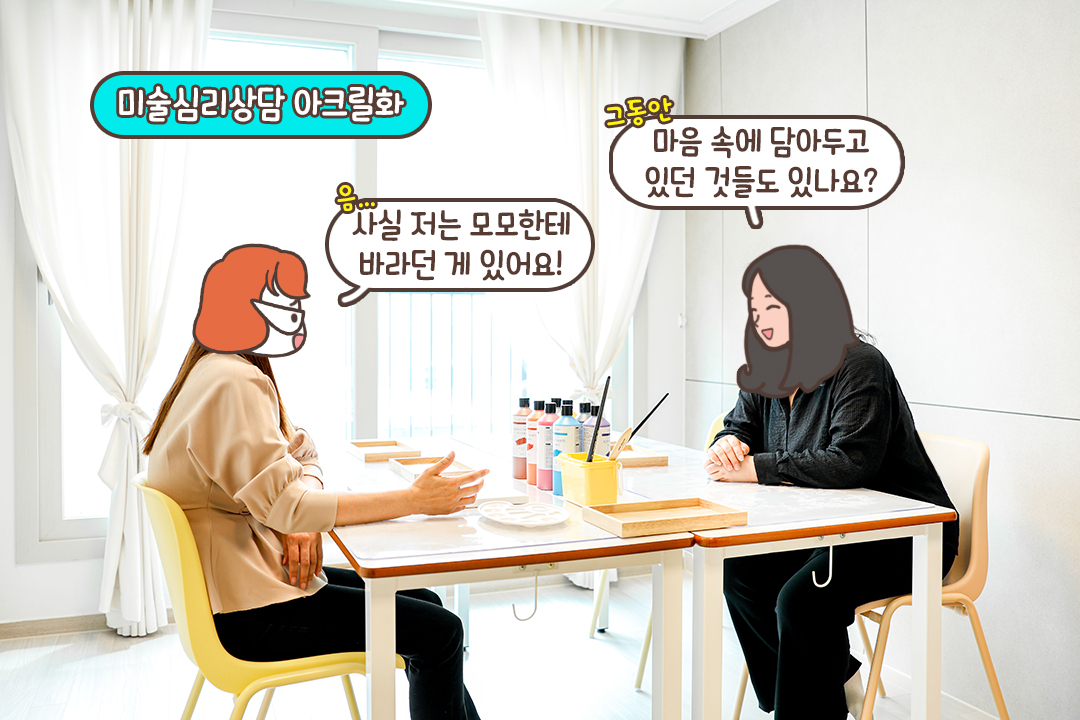 도화지에 마음을 그려봐