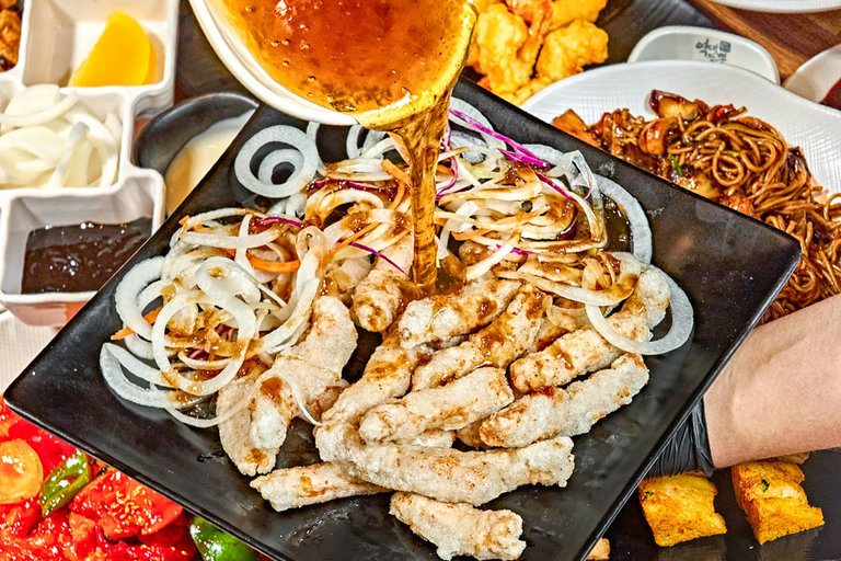 바삭한 탕수육과 진한 짬뽕😋
