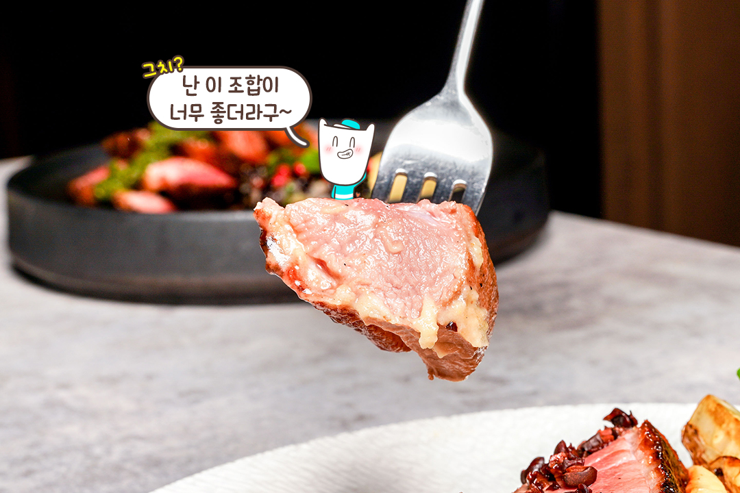 된장의 깊은 감칠맛과 숯불 향의 조화💫