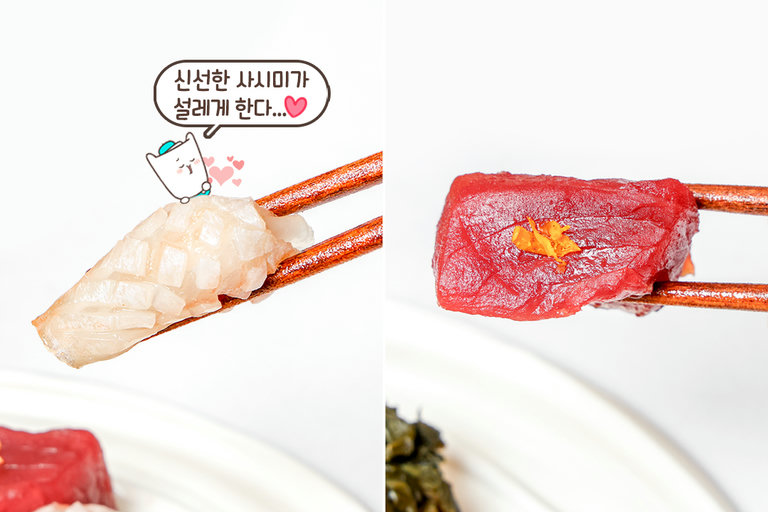 제철의 맛을 담은 계절 모둠 사시미🐟