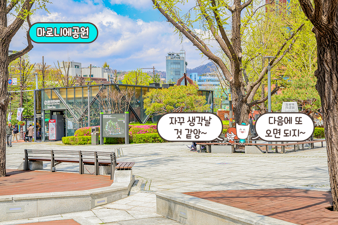 든든하게 먹고 산책까지 완벽하게🌳