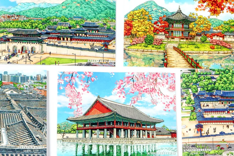 한국의 정취가 그림 속에!