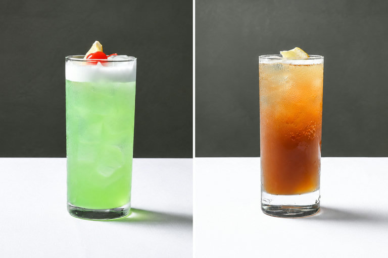 네 잔을 놓고 즐기는 취향 비교🍹
