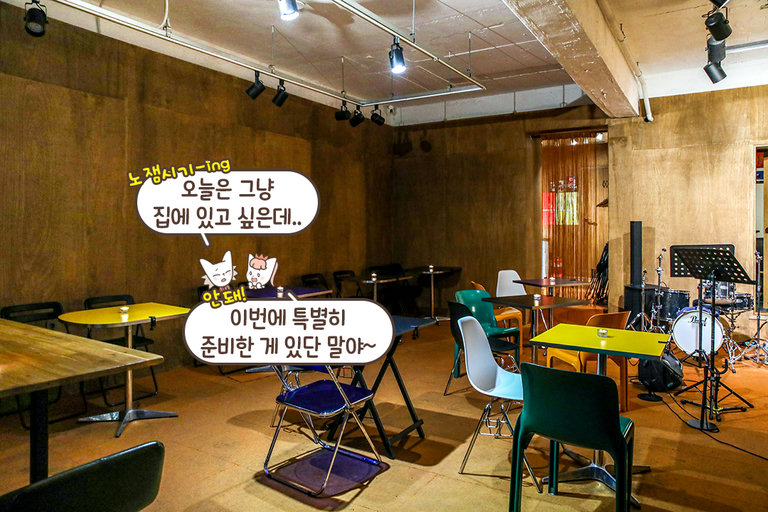 따뜻한 조명 아래 아늑한 공간💡